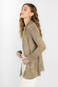 AVANT TOI Mouliné Cotton Cardigan in Zenzero