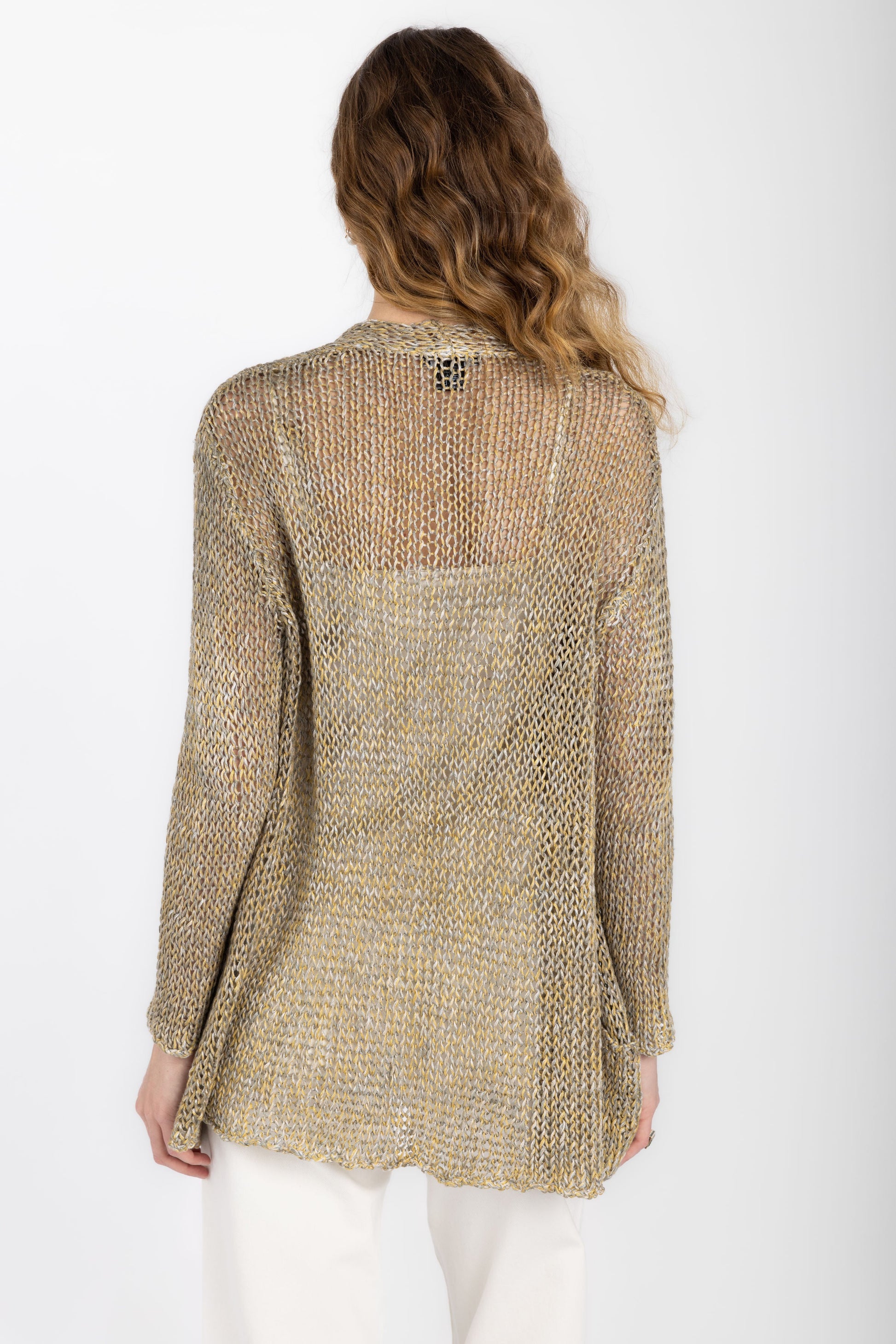 AVANT TOI Mouliné Cotton Cardigan in Zenzero