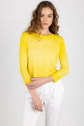 AVANT TOI Ribbed Long Sleeve Top in Curcuma