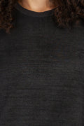 AVANT TOI Ribbed Long Sleeve Top in Nero