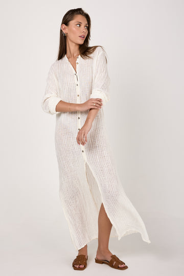 Spolverino Tevere Garza Uffizi Duster Coat in Latte