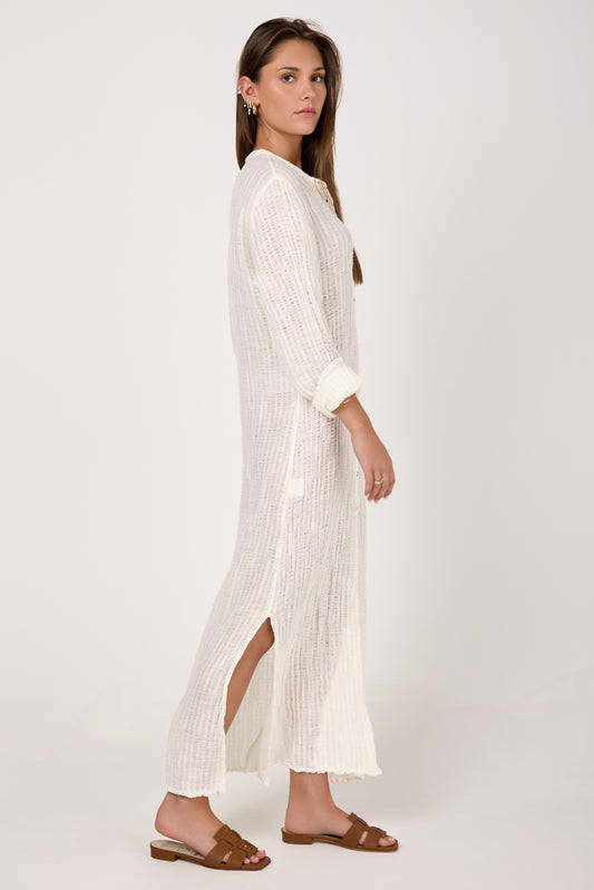 Spolverino Tevere Garza Uffizi Duster Coat in Latte