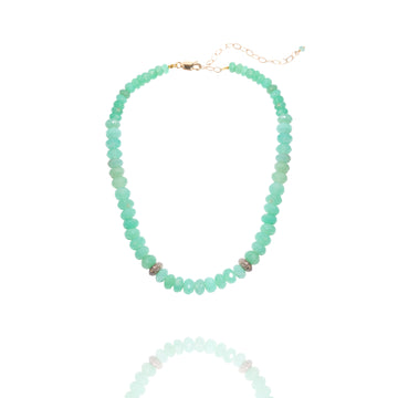 Beaded Chrysoprase Choker Necklace