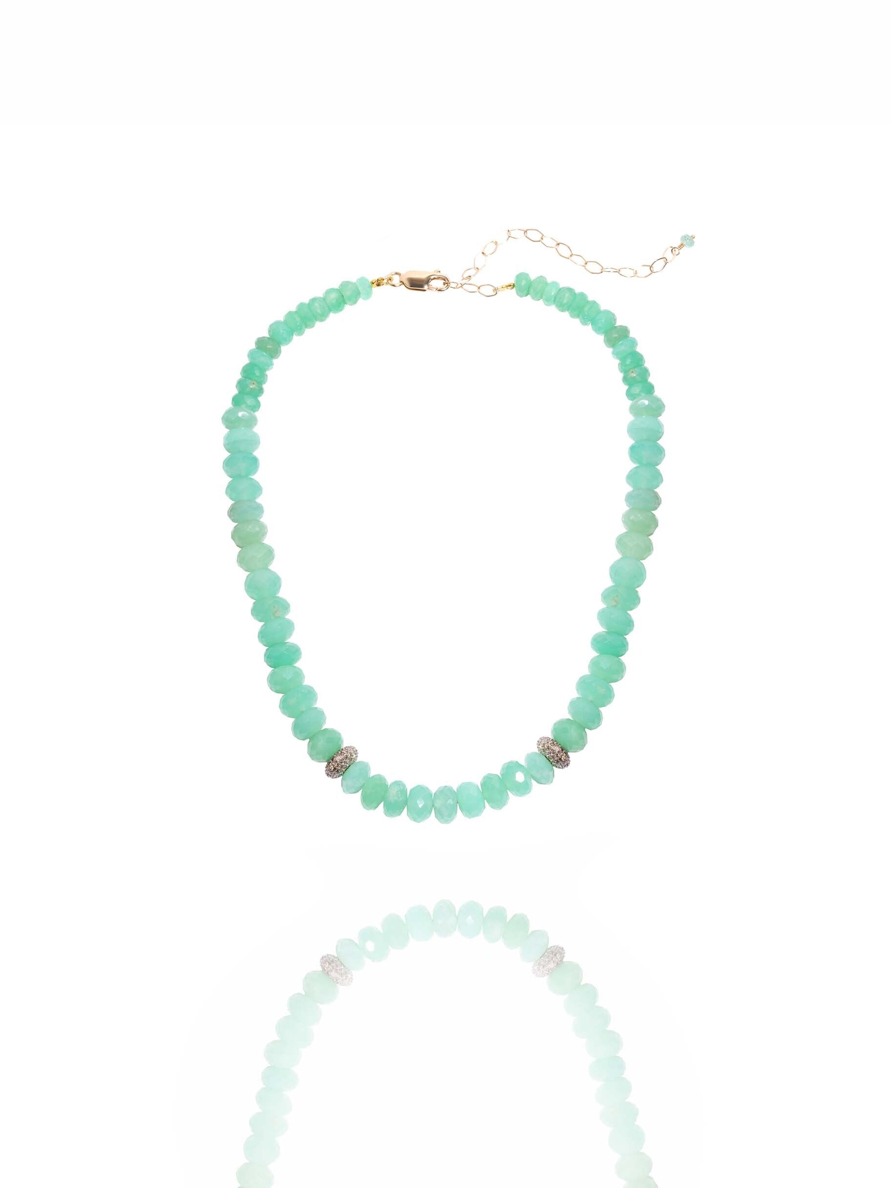 Beaded Chrysoprase Choker Necklace