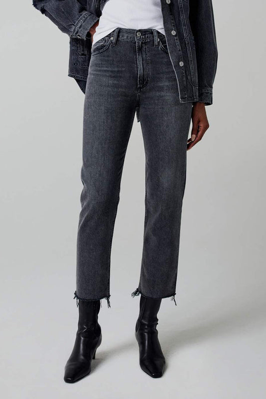 CITIZENS OF HUMANITY Daphne Crop High Rise Stovepipe Jean in Free Fall