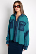 COTTON CITIZEN Brooklyn Button Down Shirt in Blue Cast