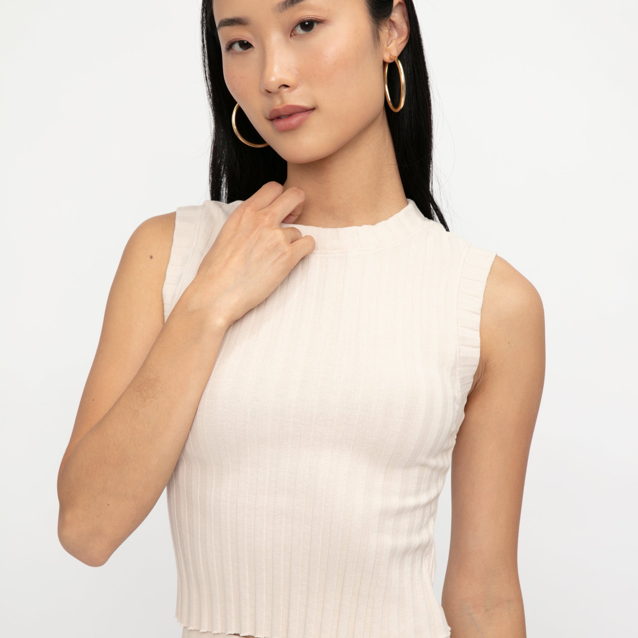 COTTON CITIZEN Capri Muscle Tank in Oatmeal