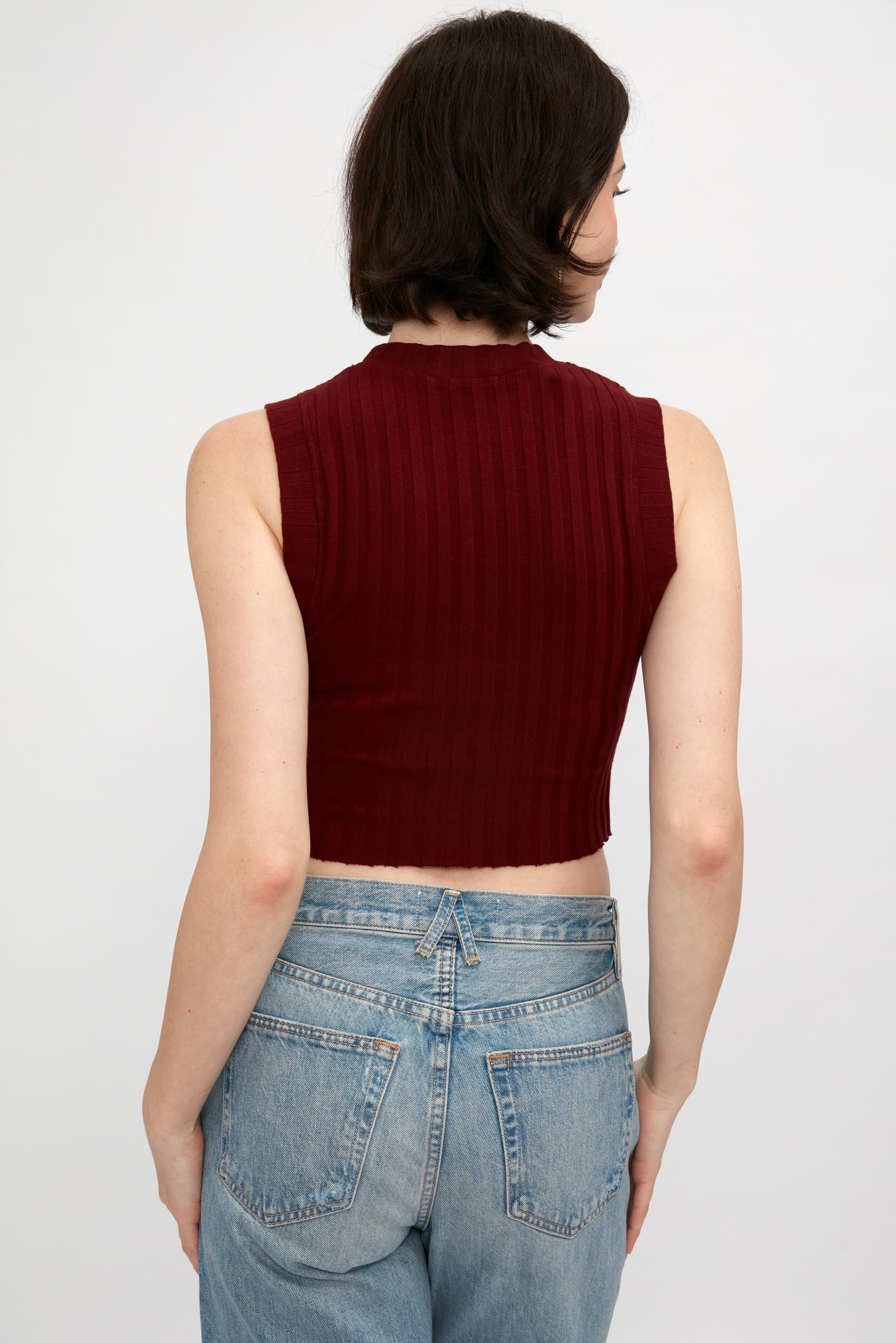 COTTON CITIZEN Capri Muscle Tank in Wine