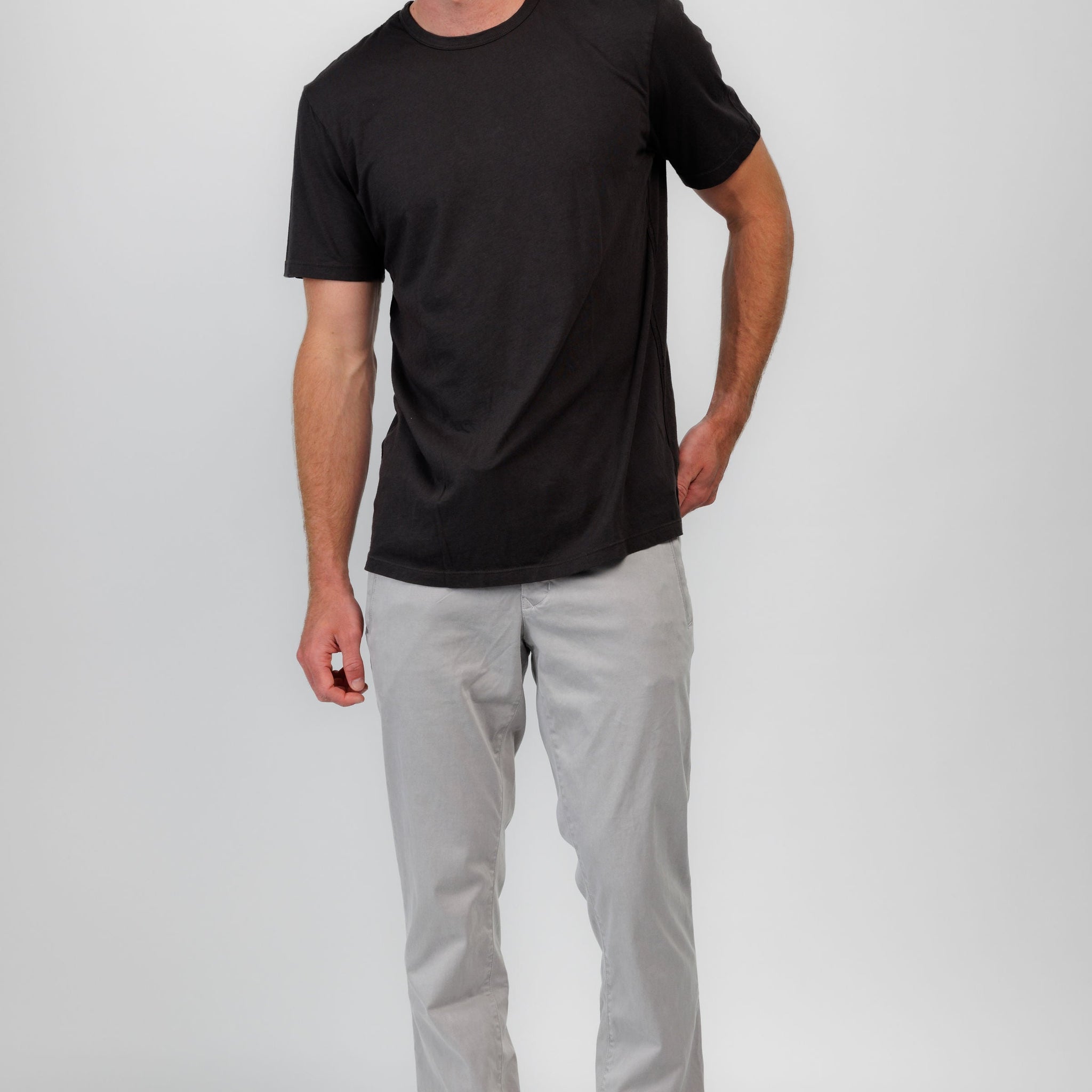 COTTON CITIZEN Classic Crewneck T-Shirt in Charcoal