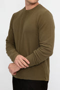 COTTON CITIZEN Hendrix Crewneck Shirt in Olive