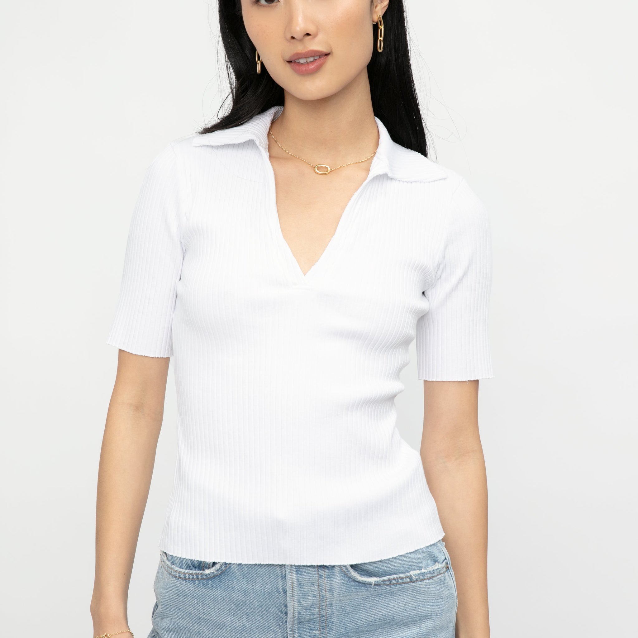 COTTON CITIZEN Ibiza Short Sleeve Polo in White