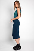 COTTON CITIZEN Verona Midi Dress in Blue Cast