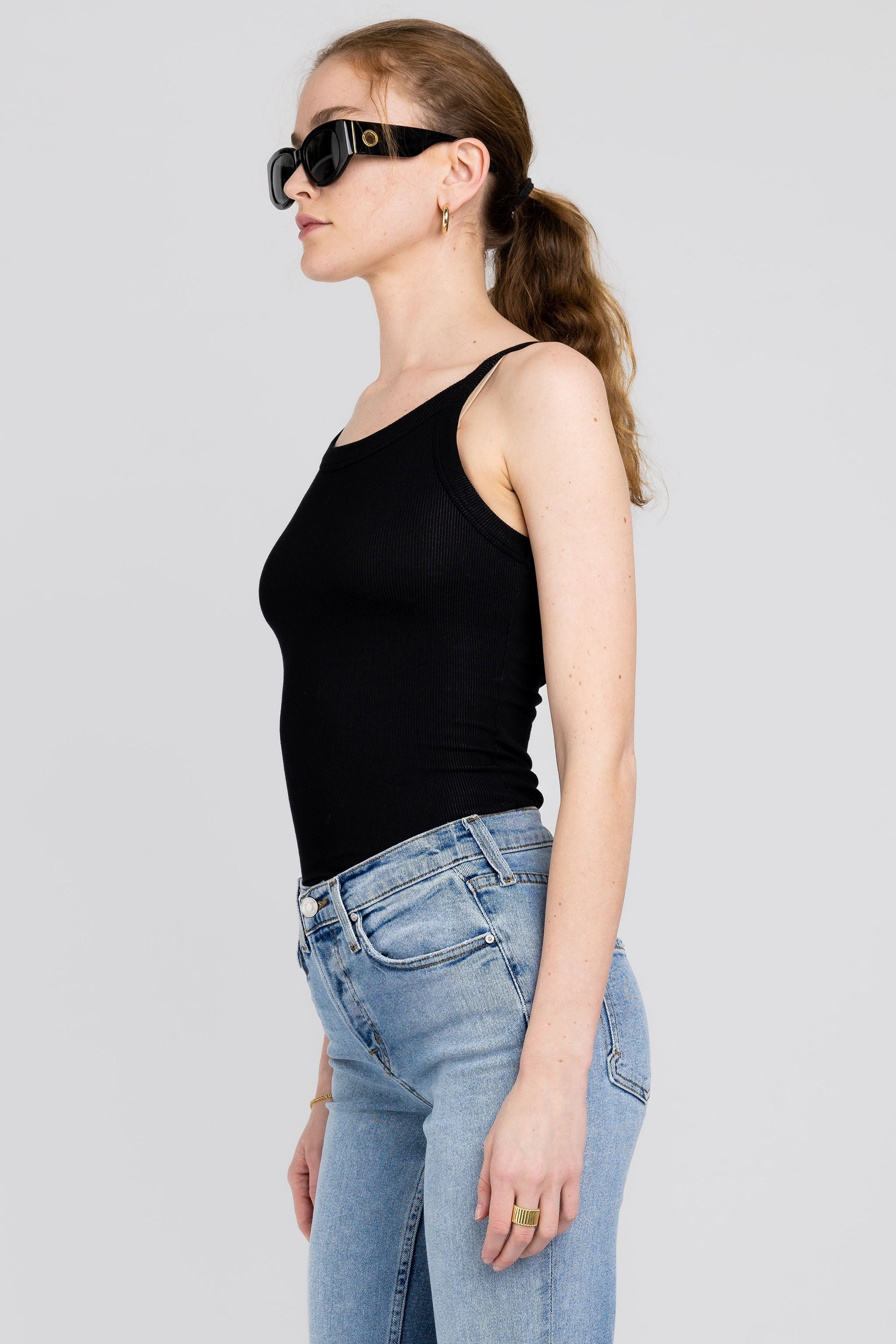 COTTON CITIZEN Verona Tank in Jet Black
