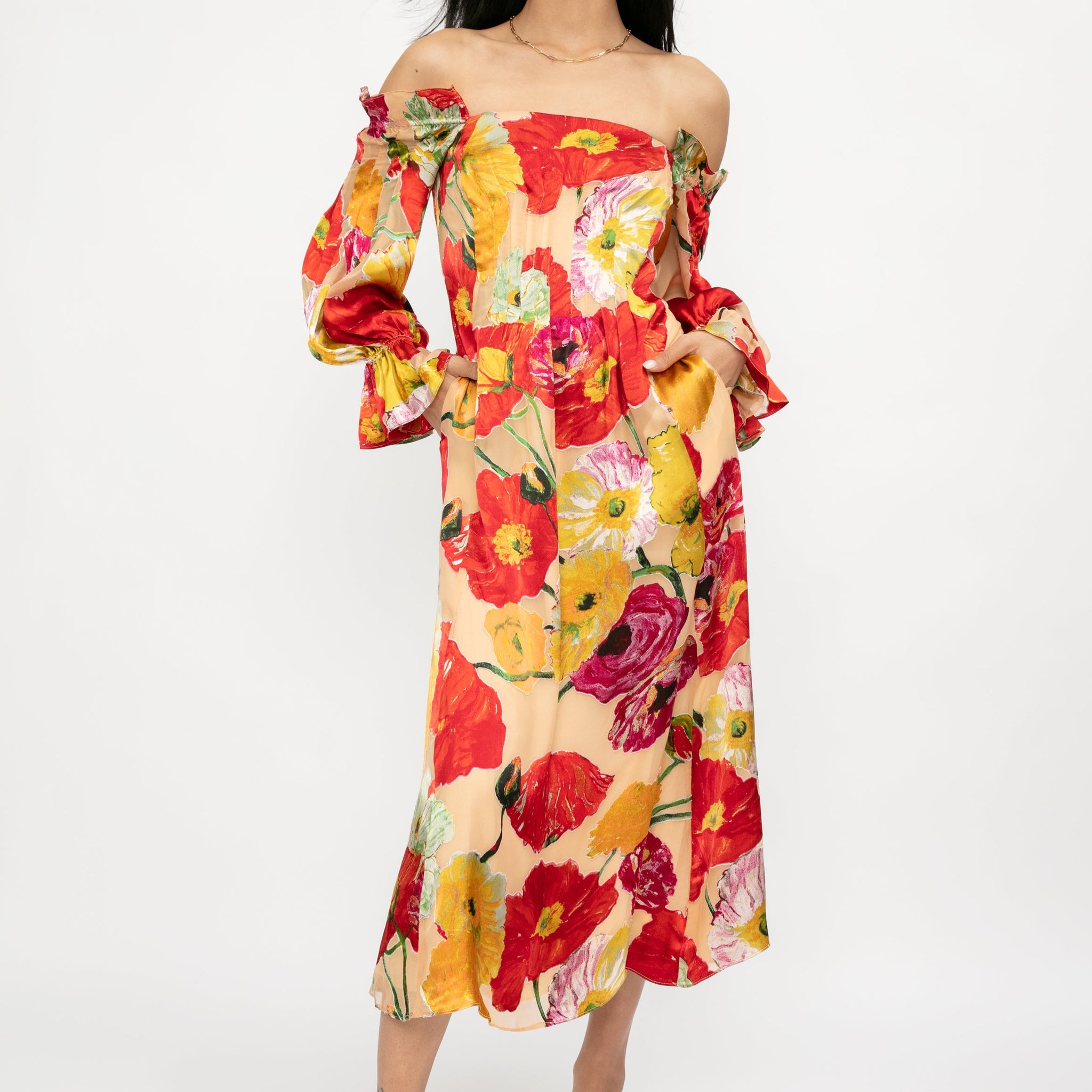 CULT GAIA Ida Dress in Painted Floral