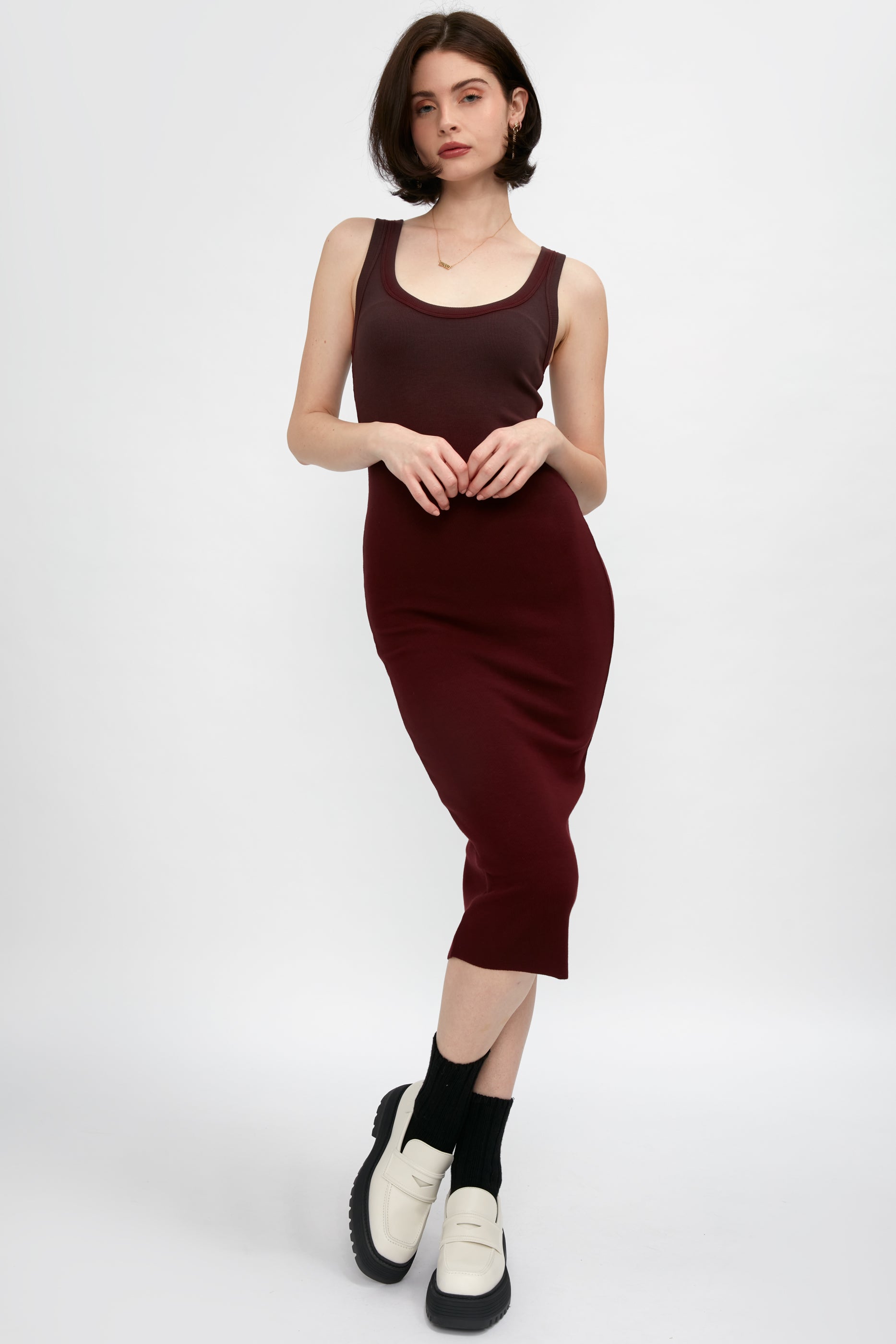 COTTON CITIZEN Verona Midi Dress in Eclipse Cast