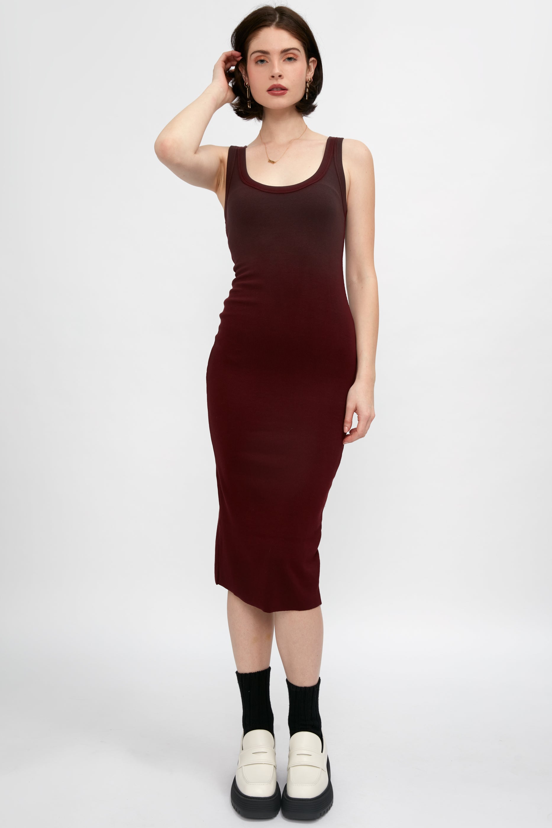 COTTON CITIZEN Verona Midi Dress in Eclipse Cast