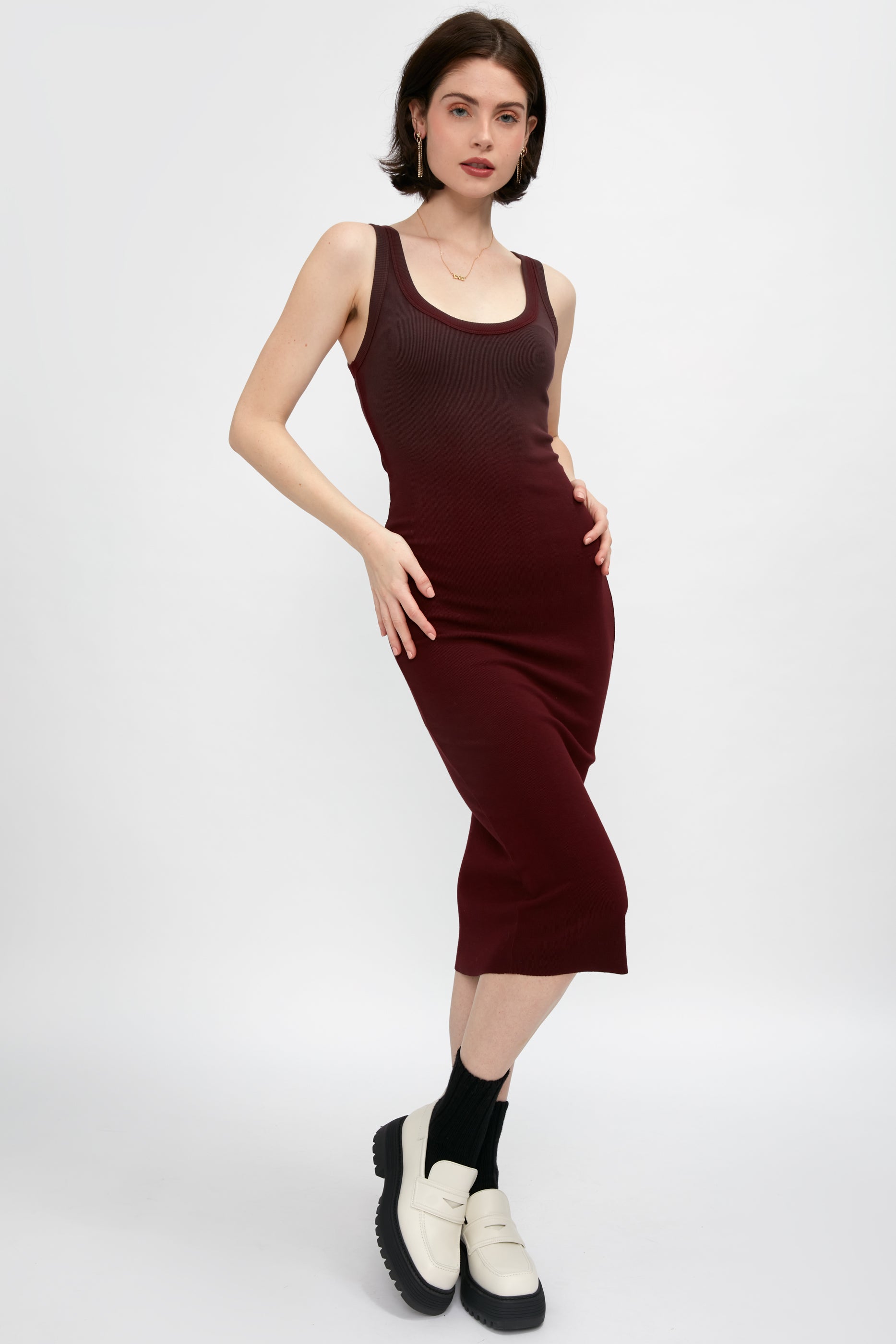 COTTON CITIZEN Verona Midi Dress in Eclipse Cast