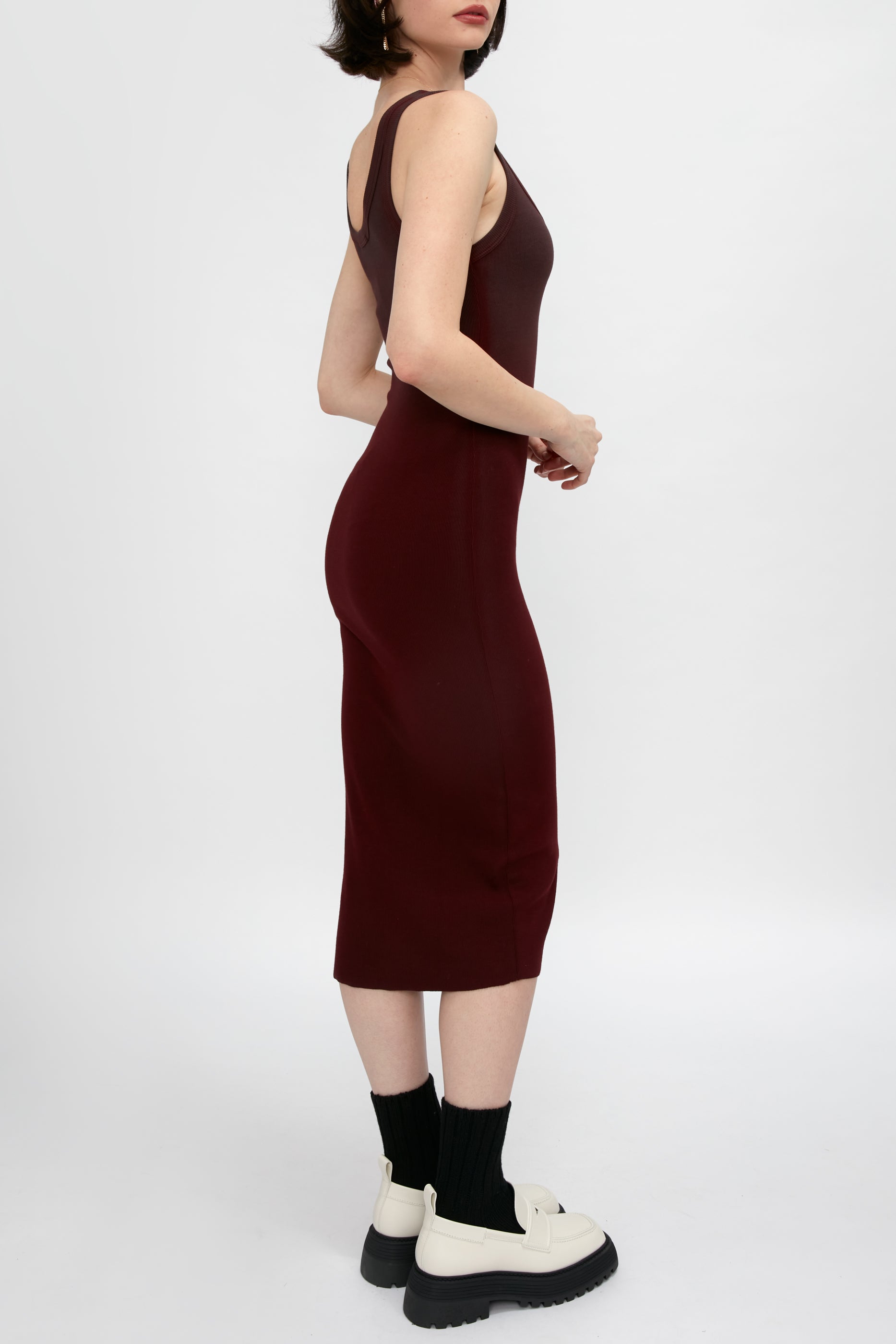 COTTON CITIZEN Verona Midi Dress in Eclipse Cast