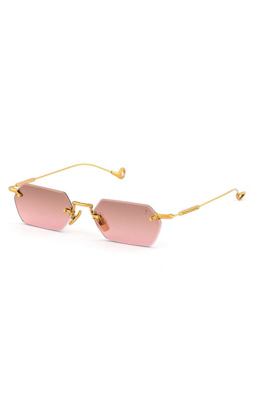 Tank Sunglasses in Gold and Rose Pink