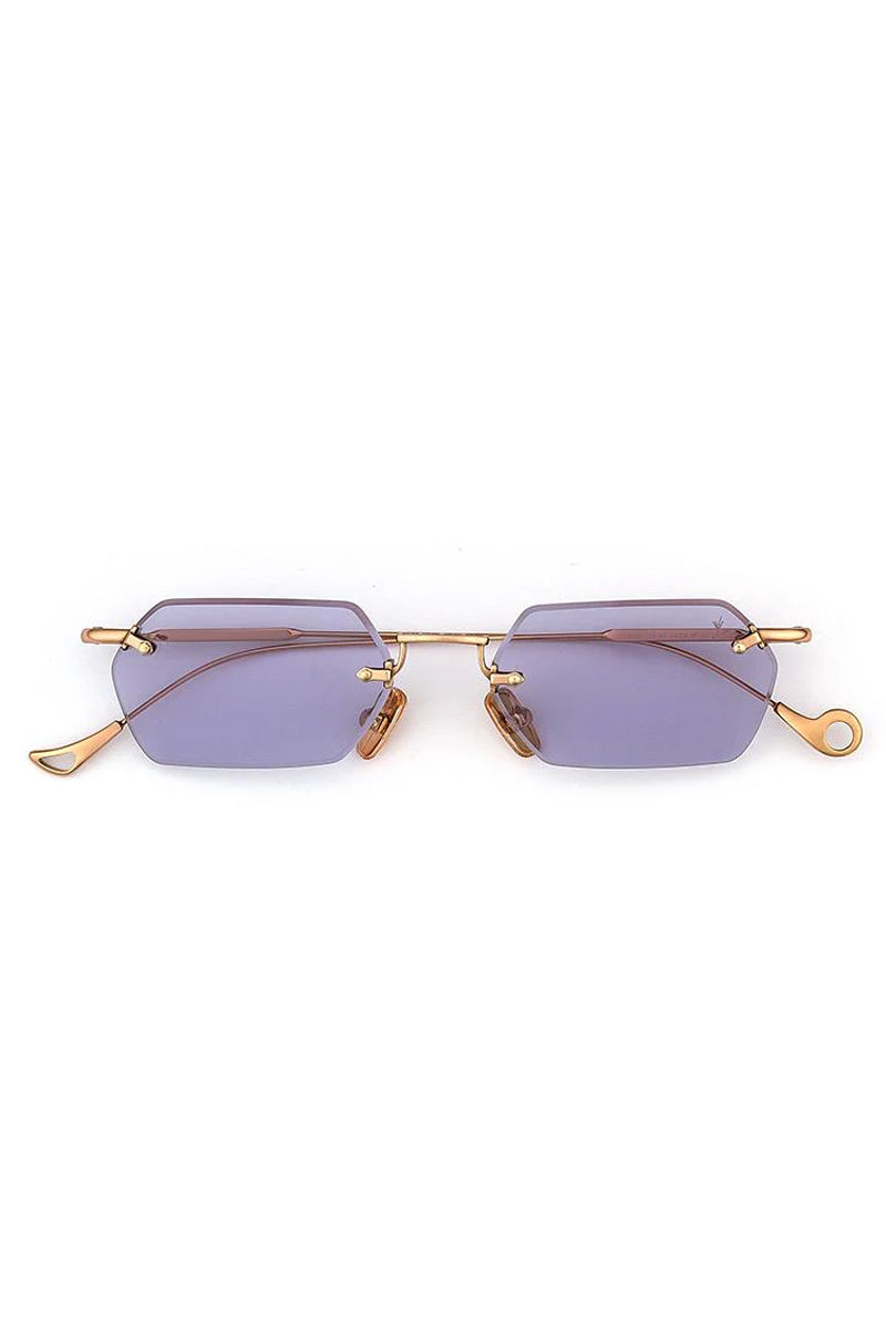 Tank Sunglasses in Rose Gold and Violet