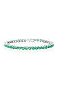 VELINA Emerald Tennis Bracelet in 18k White Gold