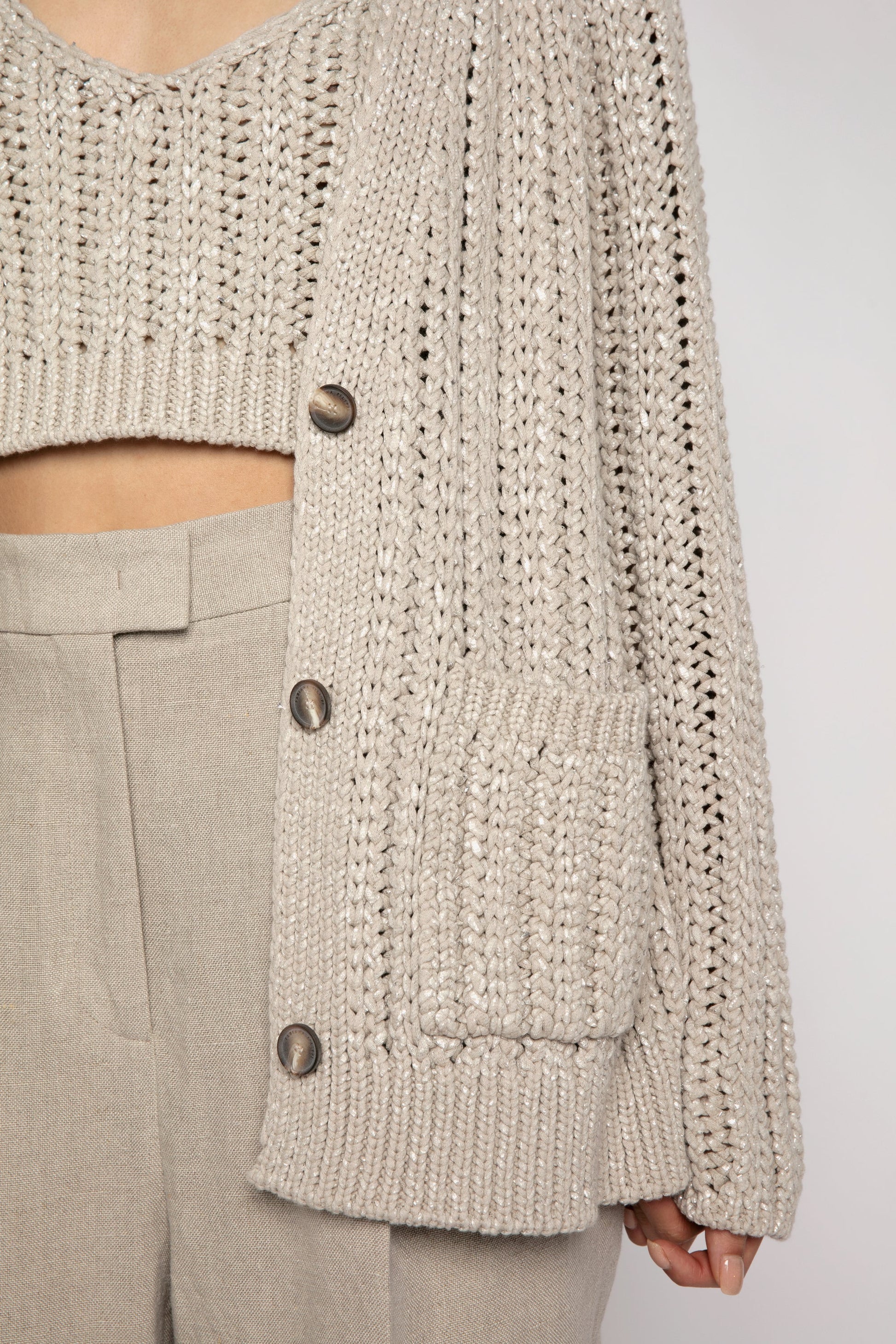 FABIANA FILIPPI Cotton Cardigan in Bamboo