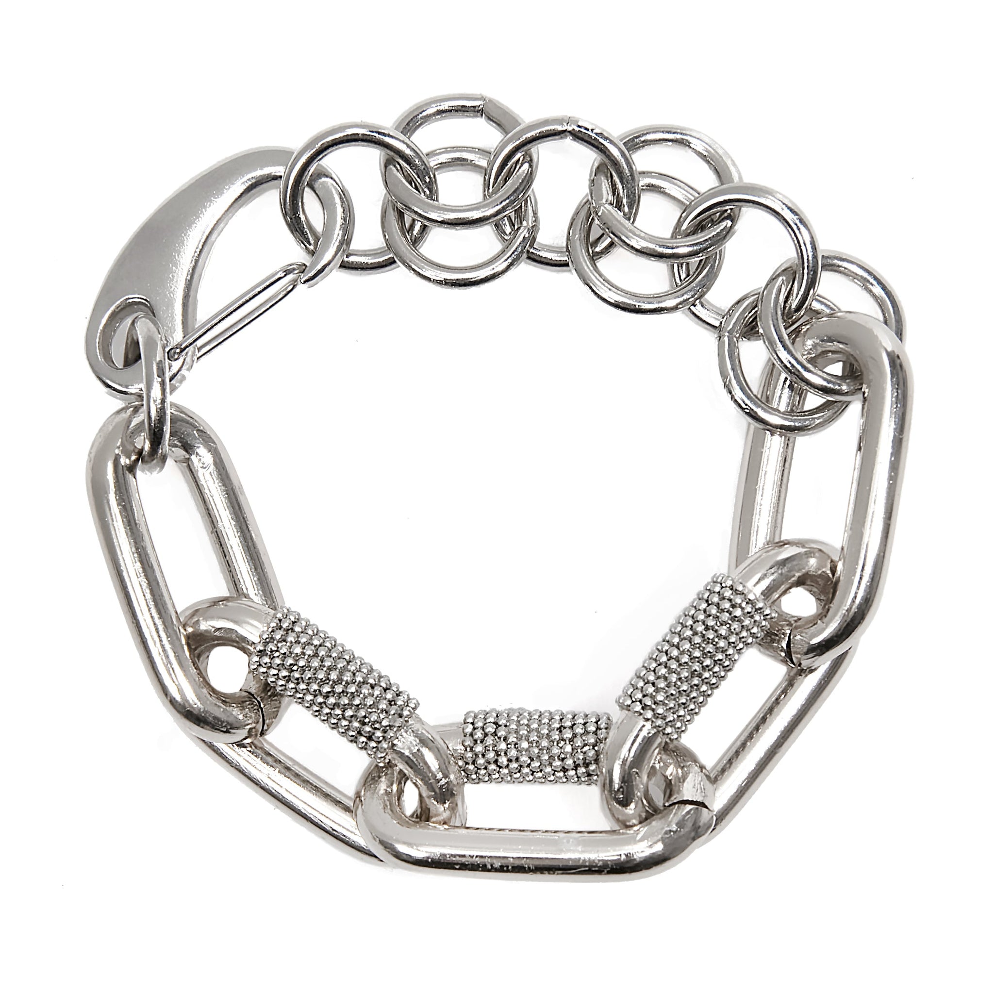 FABIANA FILIPPI Large Chain Link Bracelet in Nickel