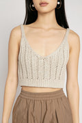 FABIANA FILIPPI Cropped Cotton Tank Top in Bamboo