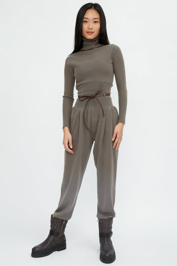 FABIANA FILIPPI High-Waist Jogger Pant in Militare