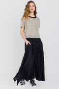 FABIANA FILIPPI Metallic Trimmed Top in Sesame