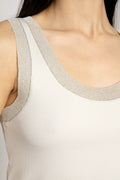 FABIANA FILIPPI Organic Cotton Tank Top in Off White