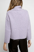 FABIANA FILIPPI Seed Stitch Cowl Neck Sweater in Lavender