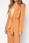 FORTE FORTE Cupro Twill Deconstructed Blazer in The