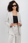 FORTE FORTE Diagonal Blazer in Perla
