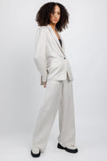 FORTE FORTE Diagonal Blazer in Perla