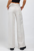 FORTE FORTE Diagonal Wide Leg Pant in Perla