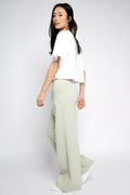FORTE FORTE Oversized Cropped T-Shirt in Bianco