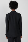 FORTE FORTE Ripstop Viscose Blazer Jacket in Black