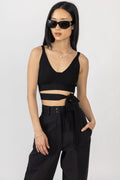 FORTE FORTE Sustainable Viscose Bralette in Black
