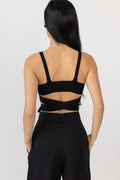 FORTE FORTE Sustainable Viscose Bralette in Black