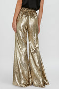 FORTE FORTE Encanto Lurex Velvet Flare Pant in Sol