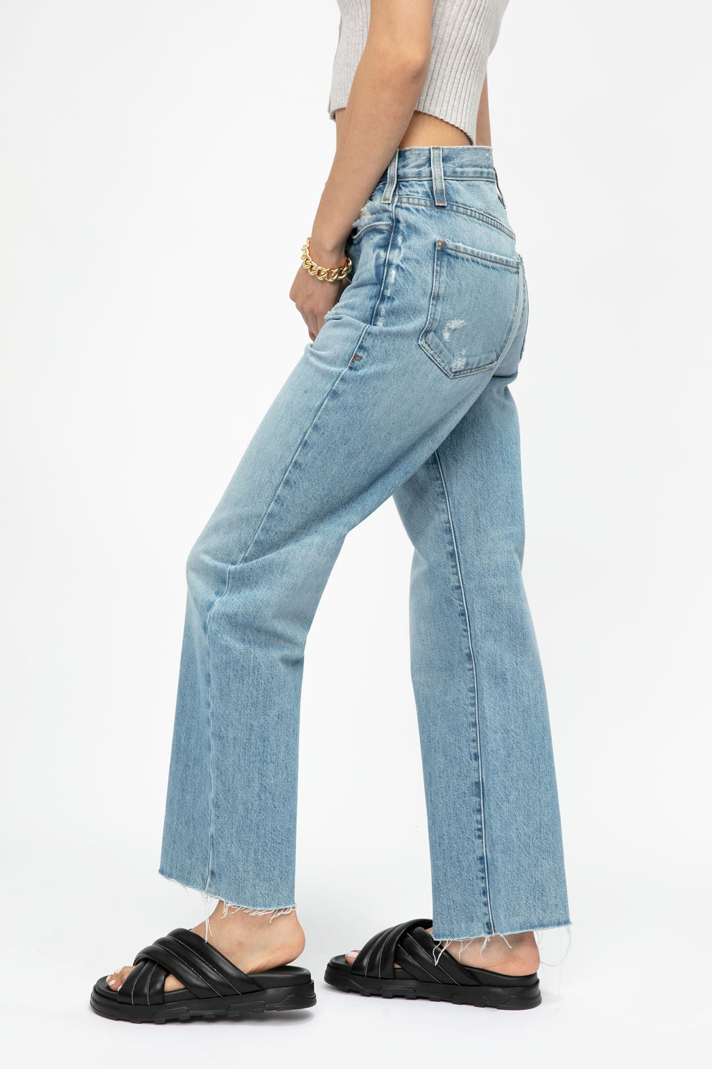 FRAME Le Jane Crop Jean in Baines Rips