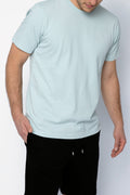 FRAME Logo T-Shirt in Sky Grey