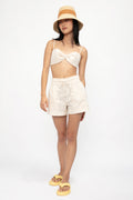 FRAME Twist Bra Top in Flax
