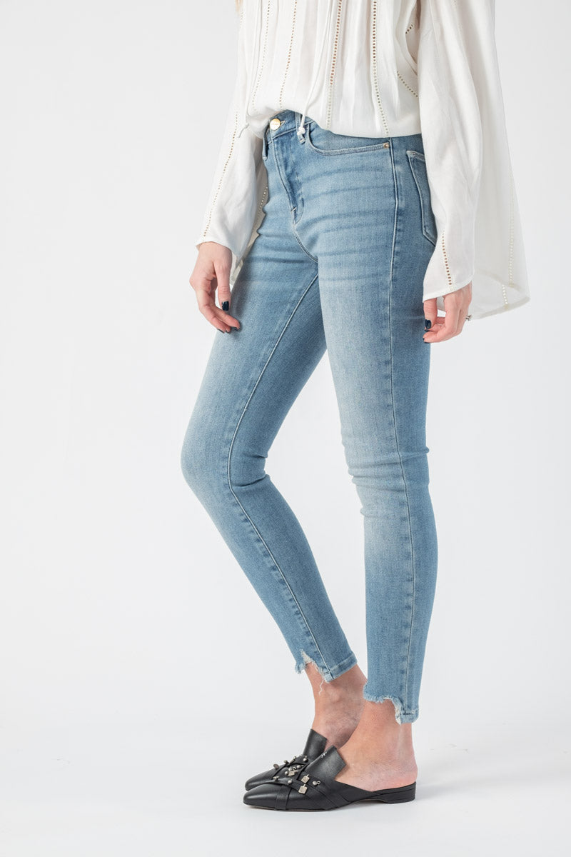 FRAME Le High Skinny Front Chew in Paltrow
