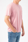 FRAME Short Sleeve Pocket Tee in Faded Lilac