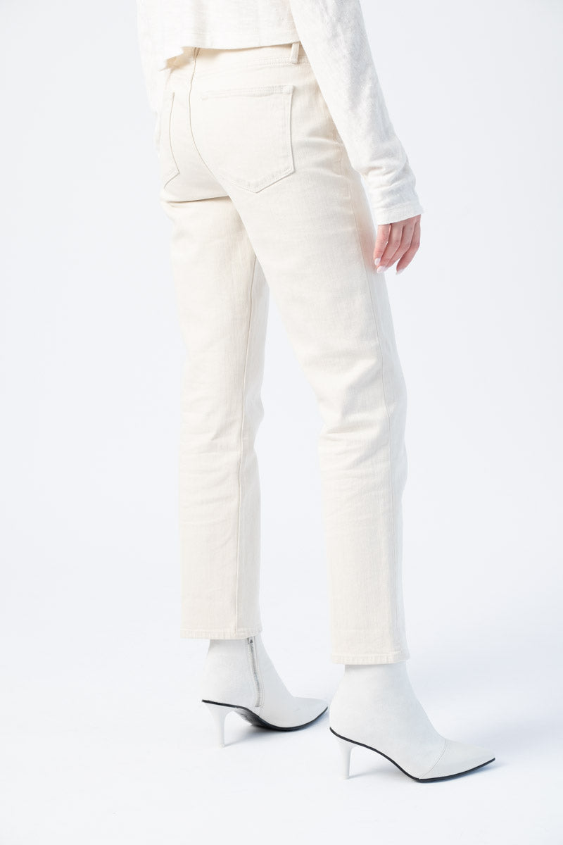 FRAME Le High Straight in Winter White