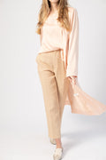 FORTE FORTE Crash Satin Duster Coat in Melone