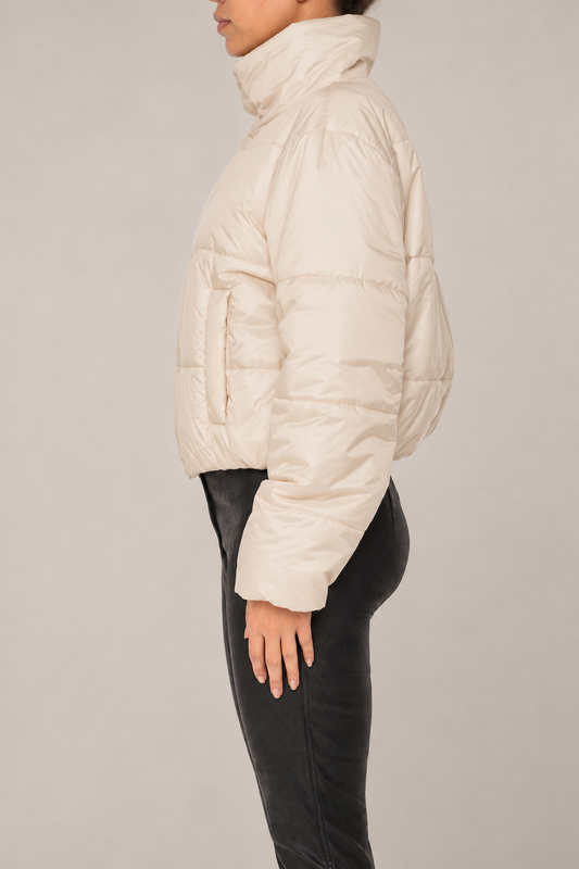 GENTRYPORTOFINO Wool Cashmere Lined Technical Coat in Gesso