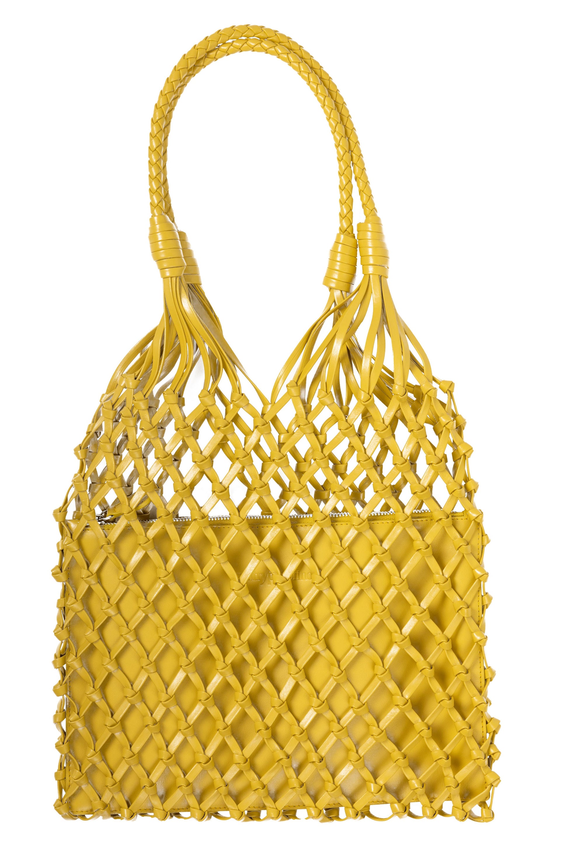 GENTRYPORTOFINO Woven Leather Bag in Cedro